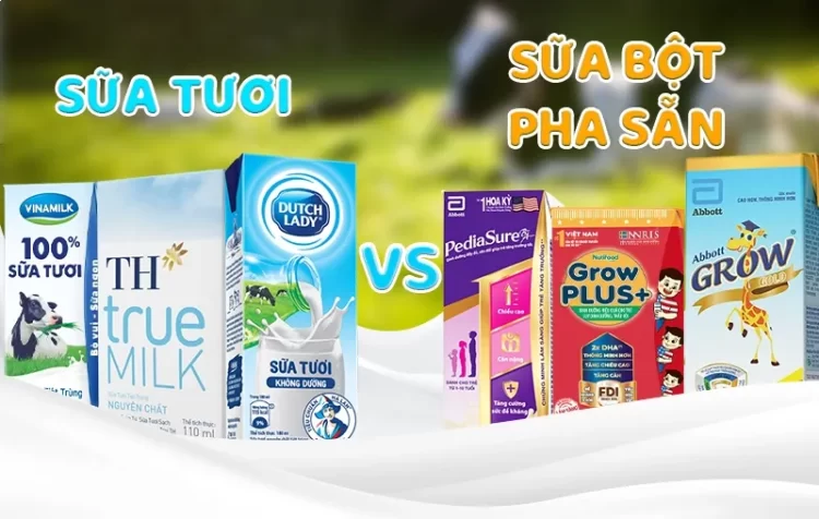 Sữa tươi vs sữa bột pha sẵn cho trẻ dưới 1 tuổi