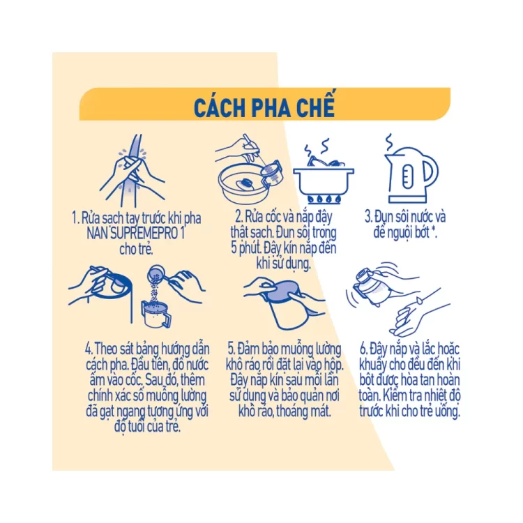 Sữa NAN pha bao nhiêu độ? Cách pha sữa NAN Nga, Việt, Optipro chuẩn 2026 3 Quy trình pha sữa NAN chuẩn từ nhà sản xuất để đảm bảo an toàn